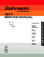 1977 Johnson 2HP Outboards Service Repair Manual P/N 7702