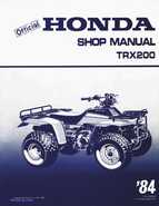 1984 Official Honda TRX200 Shop Manual