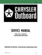Chrysler 100, 115 and 140 HP Outboard Motors Service mNaul, OB 3439