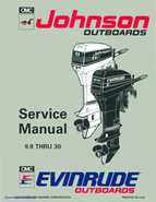 1993 Johnson Evinrude ET 9.9 thru 30 Service Manual, P/N 508282